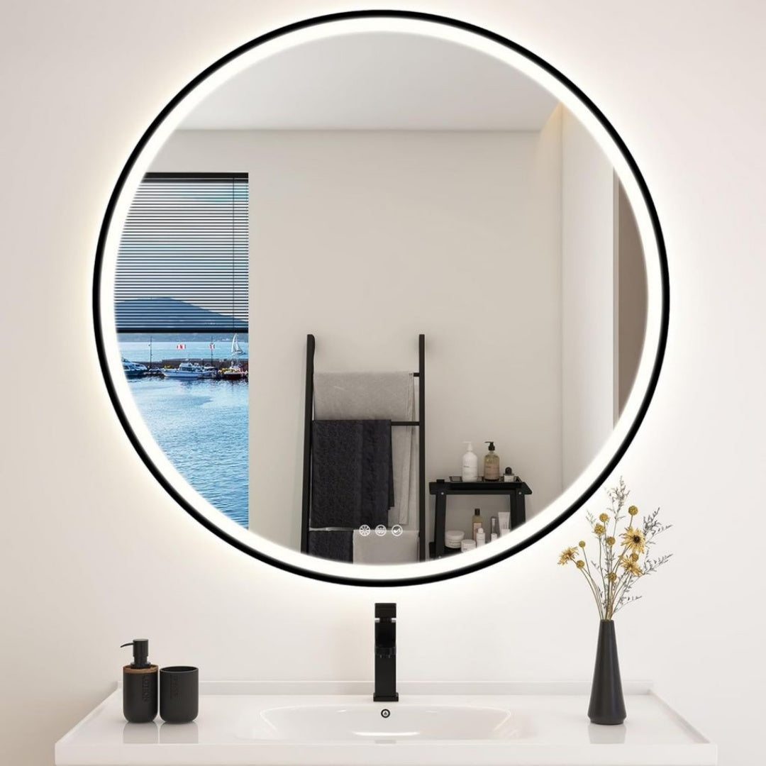 Specchi da parete Nero con Con LED