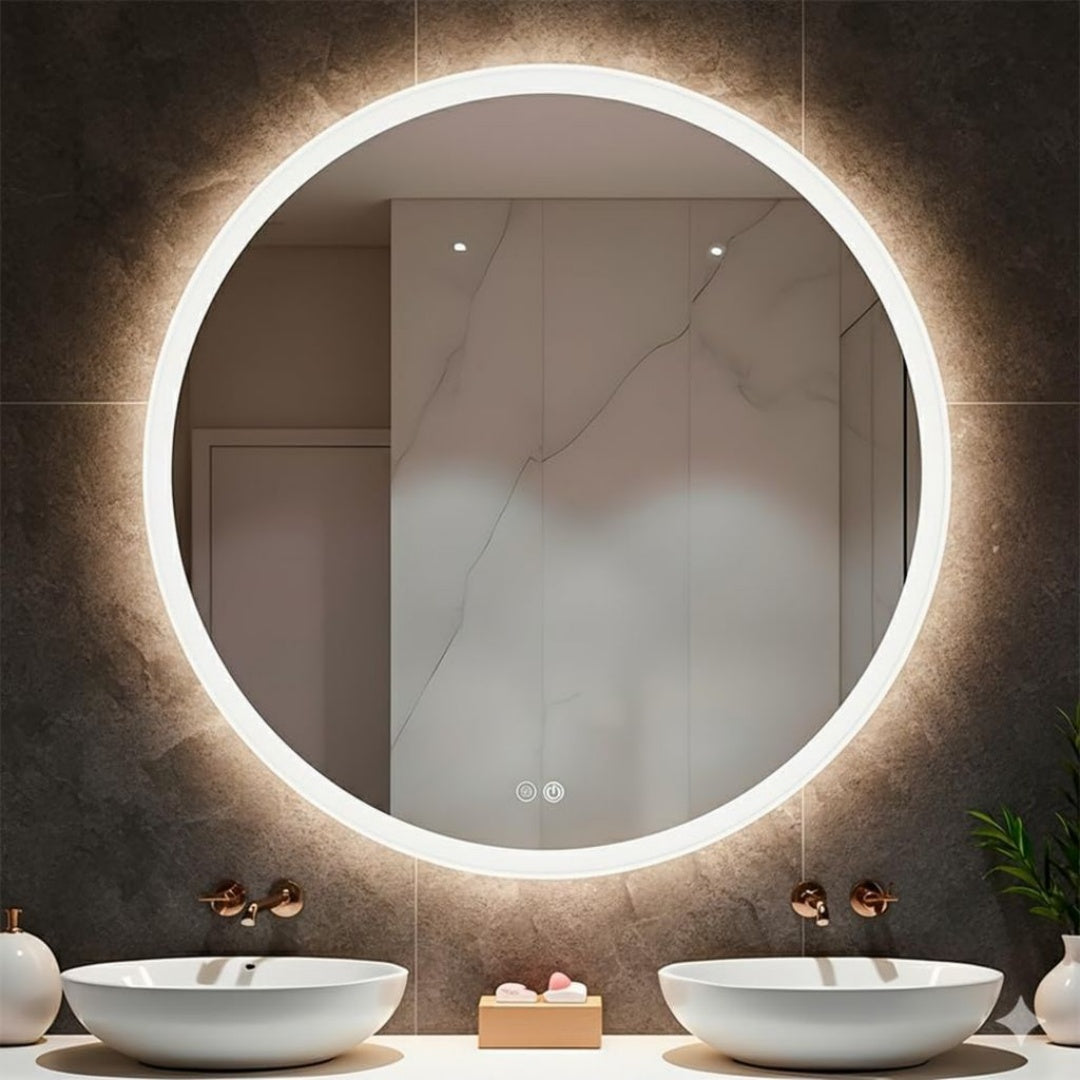 Con LED Specchi da parete Blu