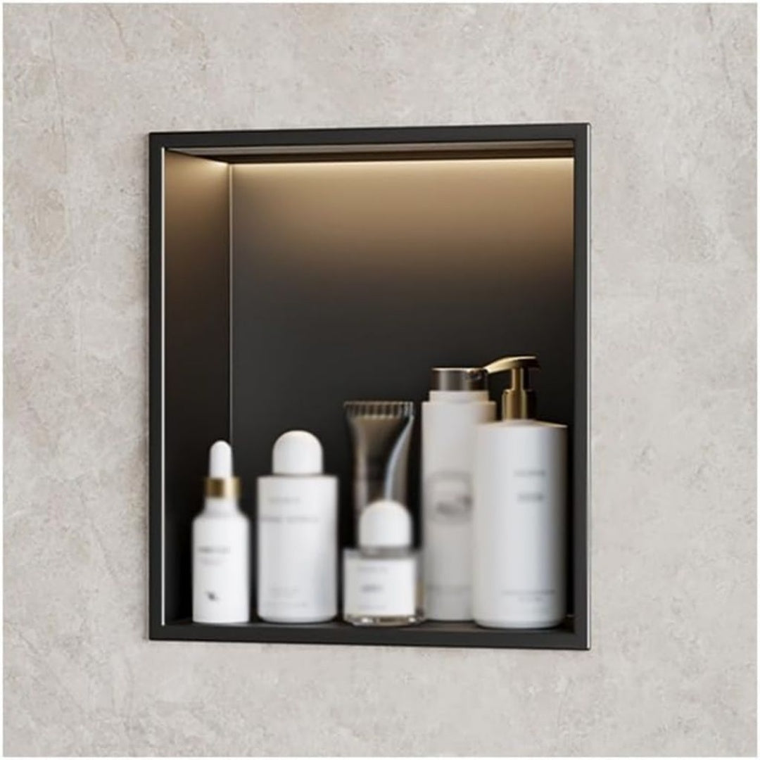 Metallo Mensole bagno Nero Con LED
