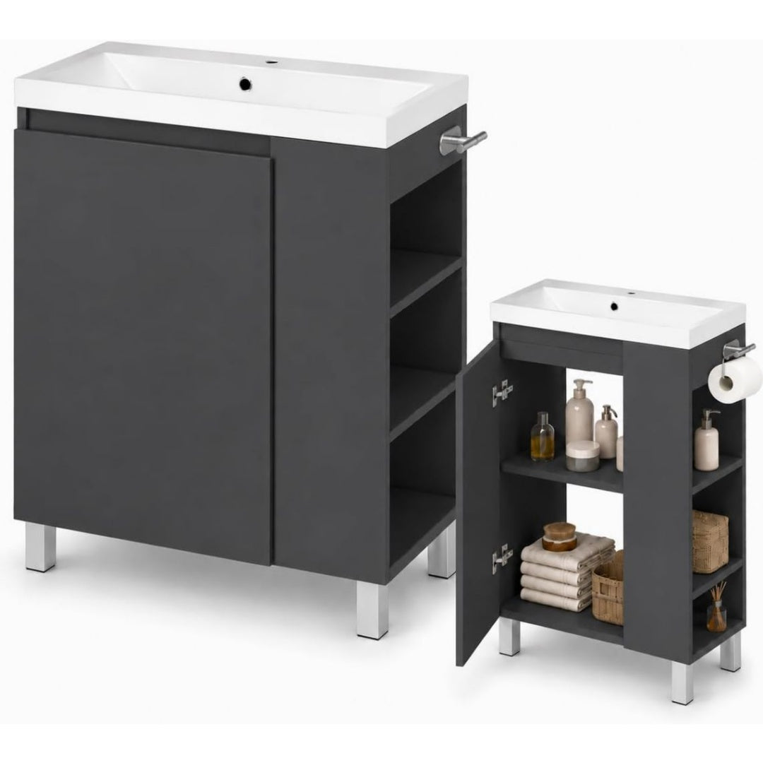 Mobiletti con lavabo Antracite Regolabile
