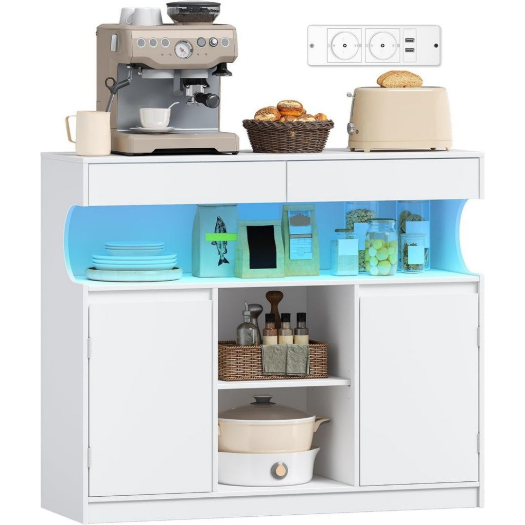 Bianco Credenze e buffet Con LED