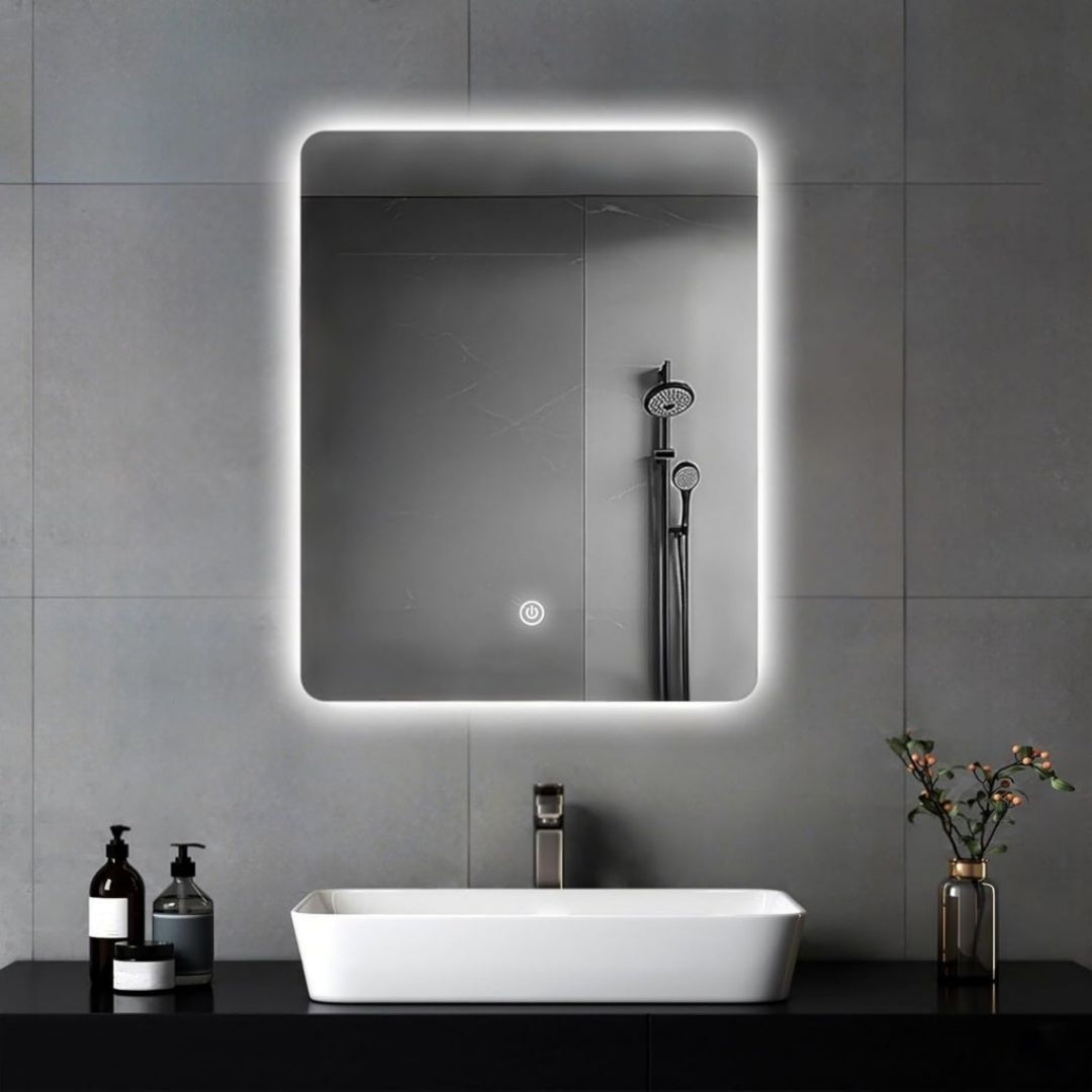 Con LED e Metallo Specchi da parete